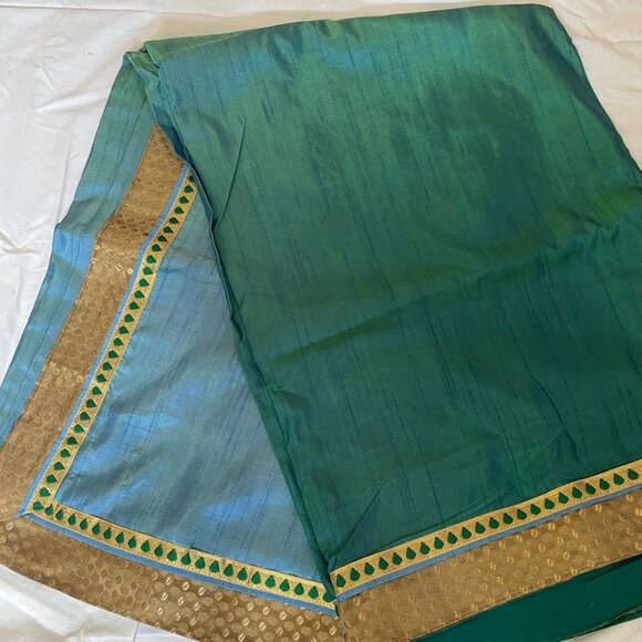 Ombre Blue/Green Saree - Picture 1 of 1